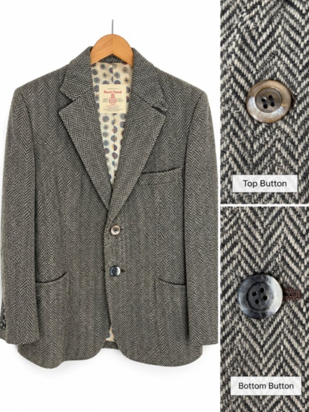 Vintage Harris Tweed Executive Group by Bond Clothes Wool Blazer Unisex - Picture 6 of 9